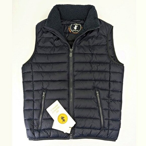 Save The Duck Men's Majus Black Fleece Lined Puffer Vest Size S (MSRP $198) - Picture 1 of 4